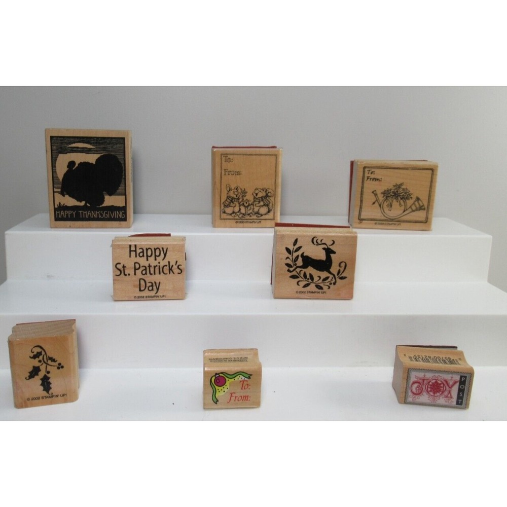 Stampa Rosa Thanksgiving Stampin Up Christmas St Patrick's day rubber stamps lot